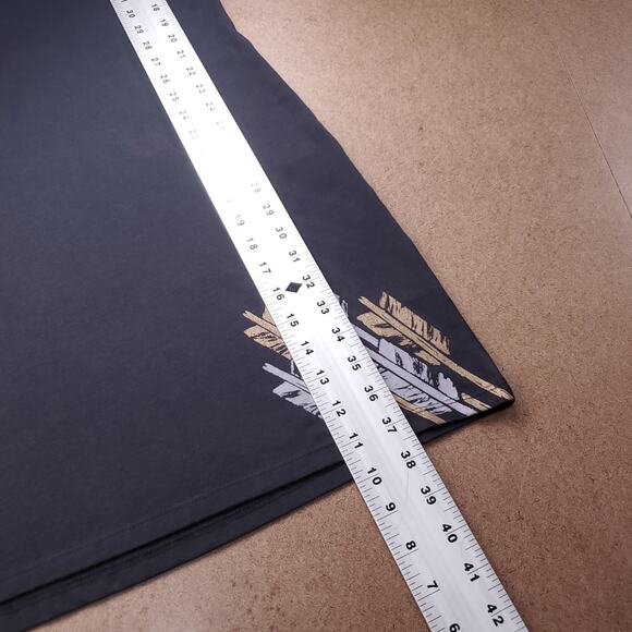 NWT Synergy Shift Dress Size M Black Arrow/Feather Motifs Scoop Neck Knee Length - Picture 8 of 14